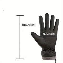 Plush Thickened Winter Gloves Windproof Waterproof Warm Touch Screen Gloves
