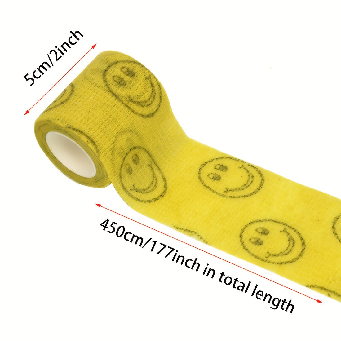 4pcs Cartoon Pattern Pet Self Adhesive Bandage Rolls Vet Tape For Cat And Dog