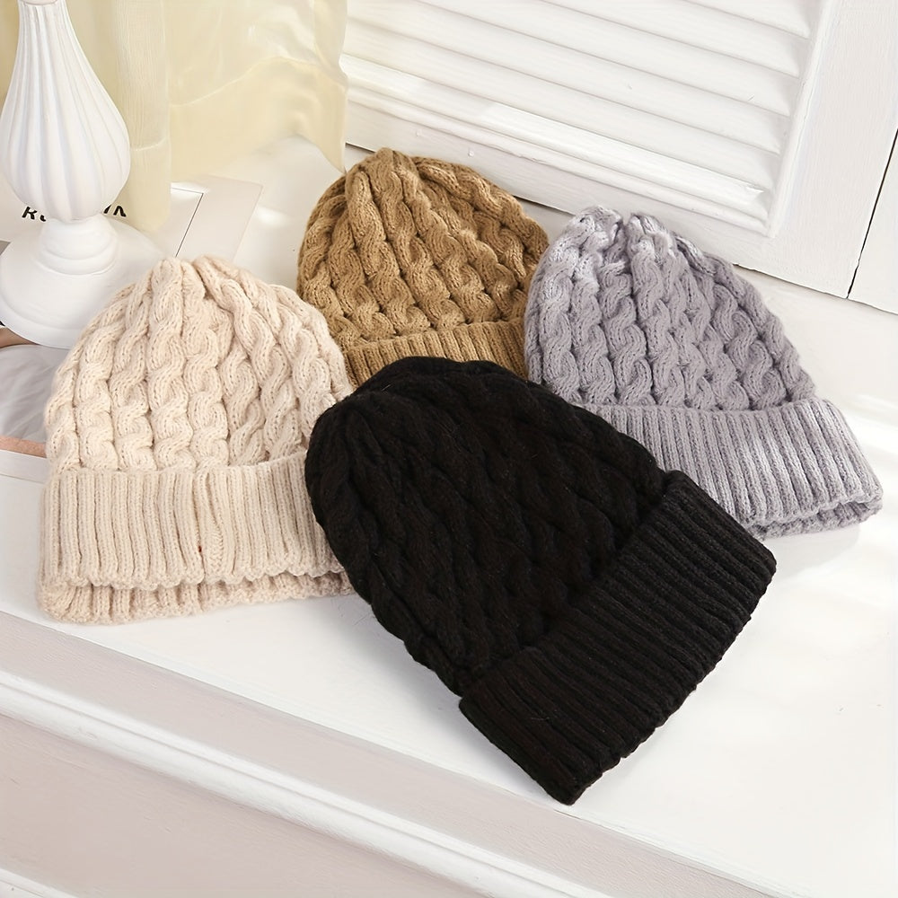 Fashionable Twist Woolen Beanie Hat Autumn Winter Ski Cold Hat