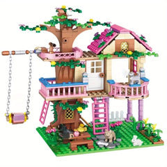 504pcs Friends City Tree House Building Blocks Set with Figures Garden DIY Toys