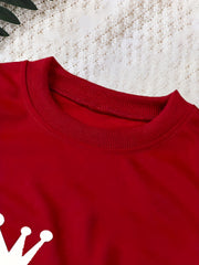 KING Print Boy's 2pcs Sweatshirt & Sweatpants Set