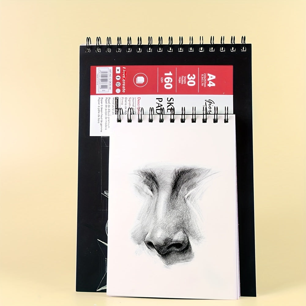 Spiral Bound Artists Sketchbook A3 A4 A5 30 Sheets 160gsm