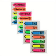 Assorted Sign Here Sign Date Tabs 5 Colors Dispenser Arrow Flag Notary Books