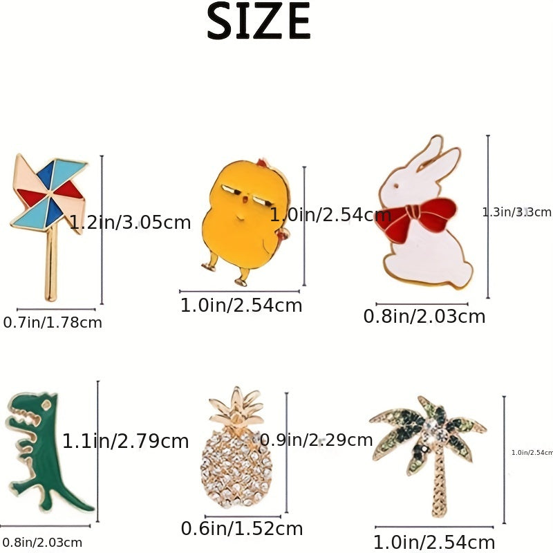 Cartoon Plant Enamel Pin Set for Decoration