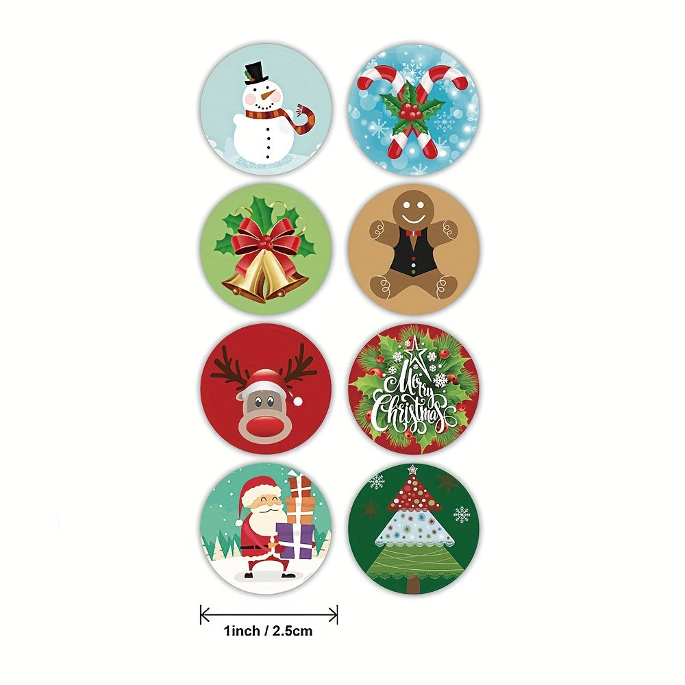 500pcs Christmas Holiday Gift Sticker Roll Commercial Decoration