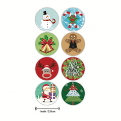 500pcs Christmas Holiday Gift Sticker Roll Commercial Decoration