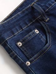 Men's Straight Denim Jeans Regular Zipper Fly