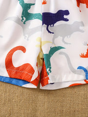 3D Print Dino Beach Trunks Kids Swimming Shorts