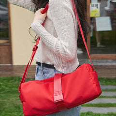 Red Shoulder Crossbody Bag Large Capacity Casual Sports Bag
