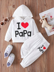 PAPA Casual Outfit Hoodie & Trousers Set for Boys