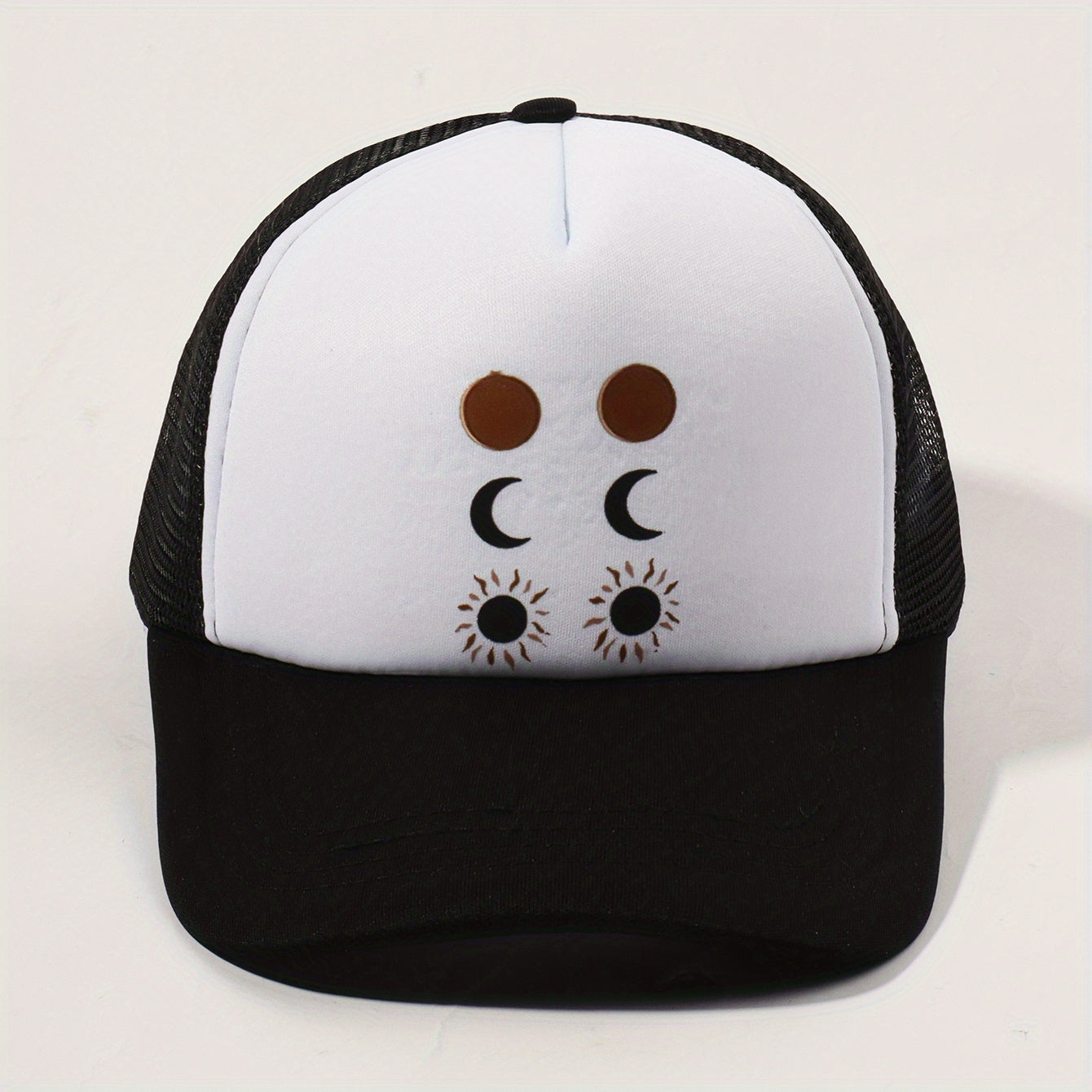 Sun Moon Trucker Hat Baseball Cap Adjustable Mesh Sunshade Dad Hat
