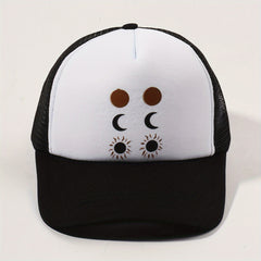 Sun Moon Trucker Hat Baseball Cap Adjustable Mesh Sunshade Dad Hat