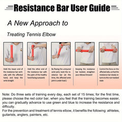 Physical Therapy Bar Grip Strengthener Tennis Elbow Training Bar Resistance Bar