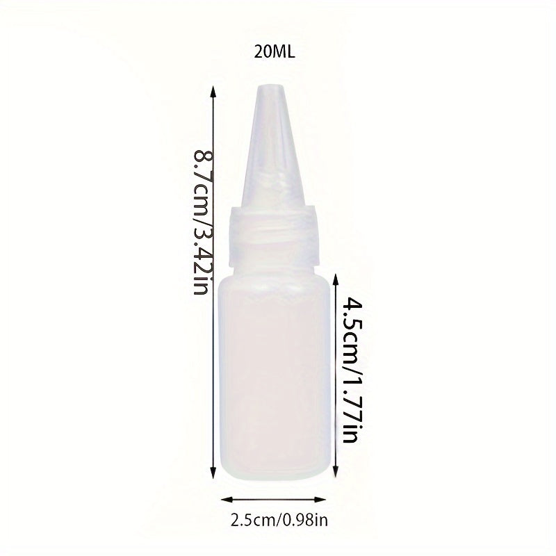 6pcs Empty Dropper Bottles 10ml 20ml 30ml Plastic Squeeze Bottle With Safety Cap