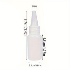 6pcs Empty Dropper Bottles 10ml 20ml 30ml Plastic Squeeze Bottle With Safety Cap