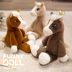 Big Eyed Horse Plush Doll Stuffed Animal Toy Kids' Birthday Gift
