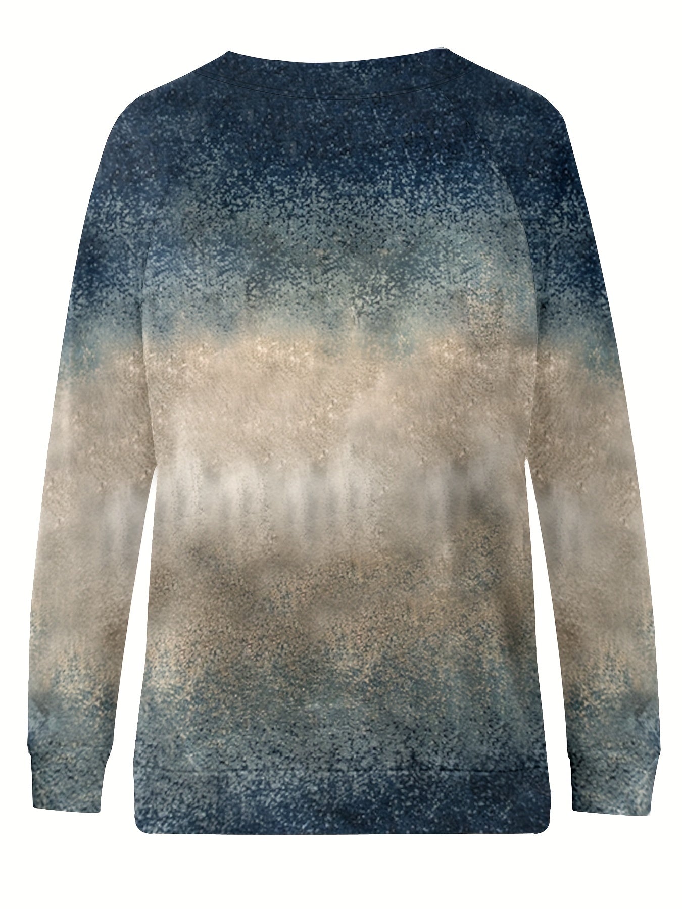 Cat Print Crew Neck Pullover Sweatshirt for Women