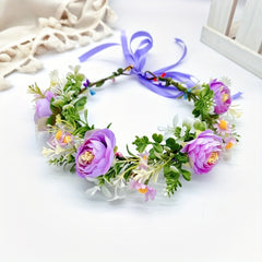 Bohemian Flower Crown Headpiece for Wedding Party