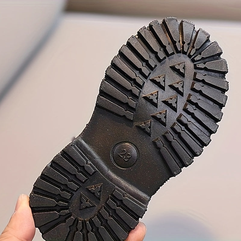 Girls' Lightweight Non-slip Zipper Boots for Spring and Autumn