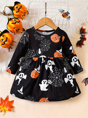 Baby Girl Halloween Printed Dress