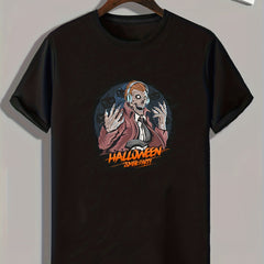 Halloween Zombie Party Print Men's Graphic T-shirt