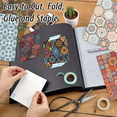 Geometric Pattern Scrapbook Paper Pad 24 Sheets