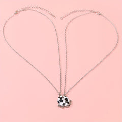 2pcs Cartoon Soccer BFF Pendant Necklace Gift for Girls Friends