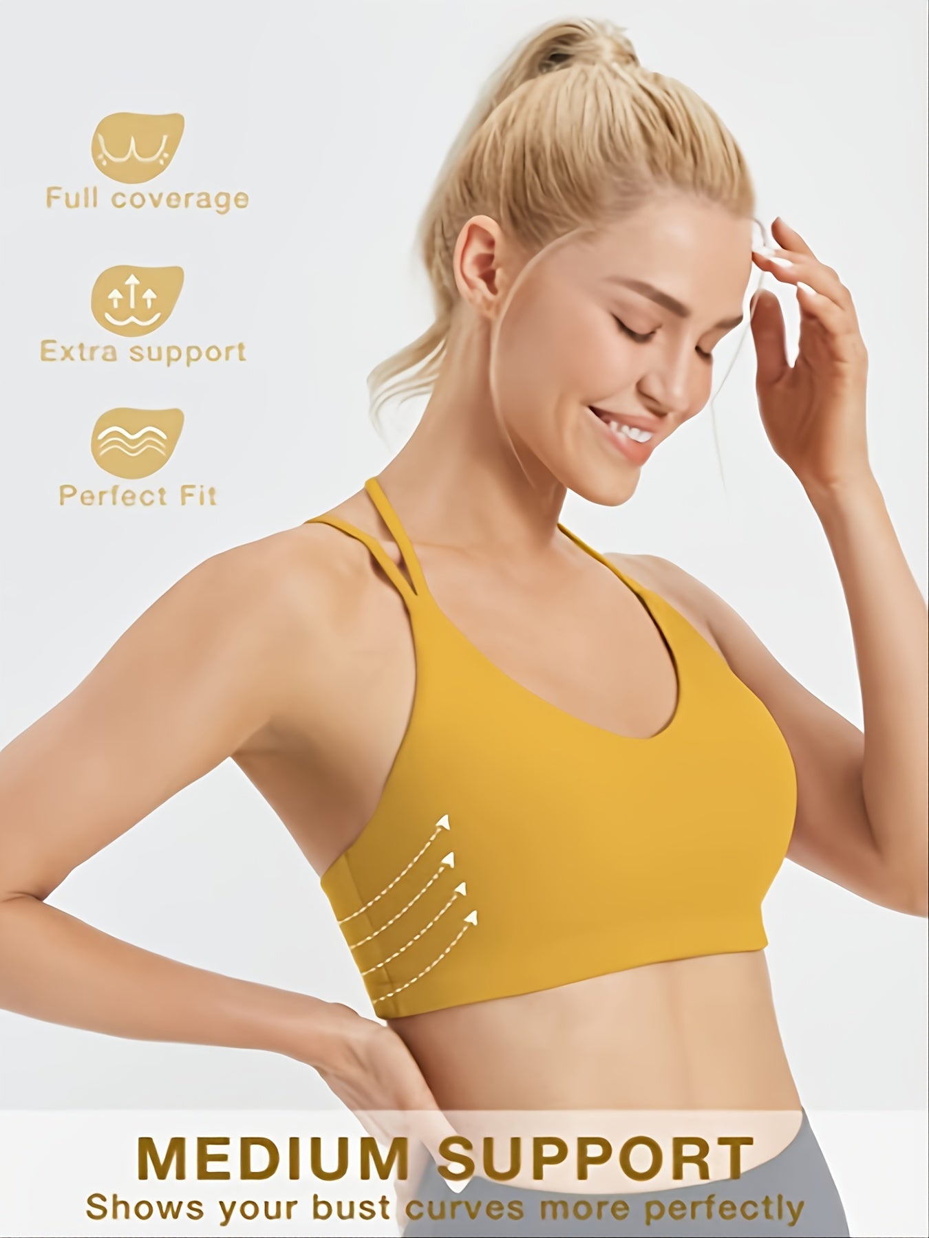 Backless Yoga Sports Bra for Solid Workouts