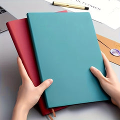 1pc A4 Faux Leather Notebook Large Meeting Notebook Thick Diary and Planner