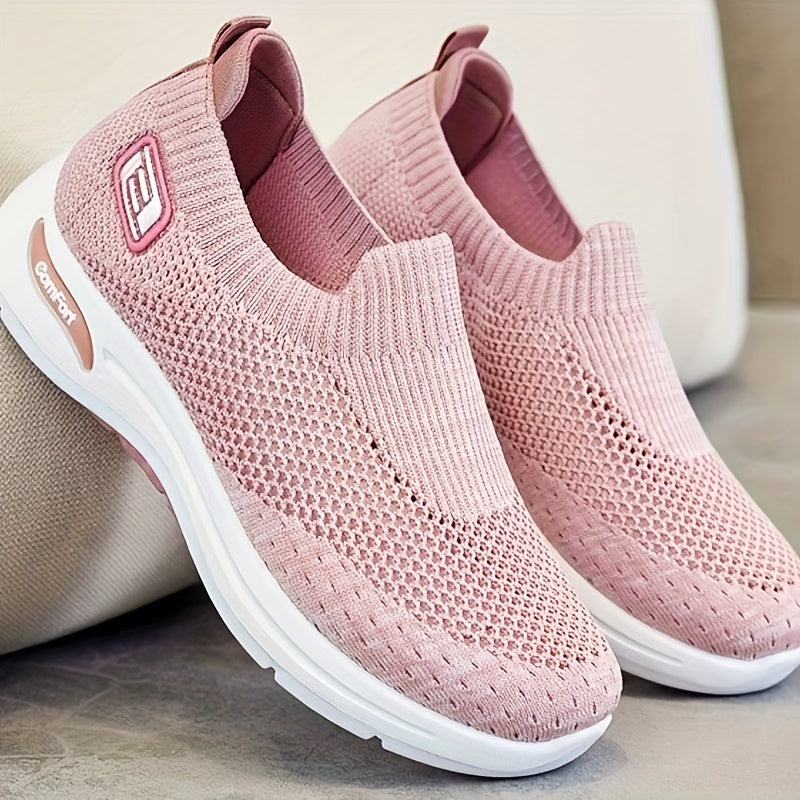 Women's Mesh Slip-On Sneakers Lightweight Tennis Shoes