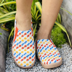 Women's Cartoon Printed Slip On Shoes Lightweight Comfy Travel Shoes