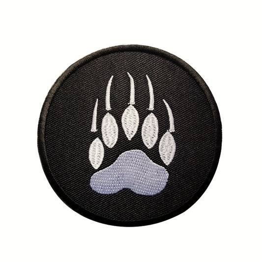 Embroidered Bear Paw Applique Patch for DIY Clothing Accessories
