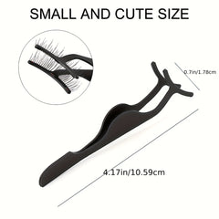 2pcs Stainless Steel Eyelashes Applicator Tool Extension Tweezers Remover Clip