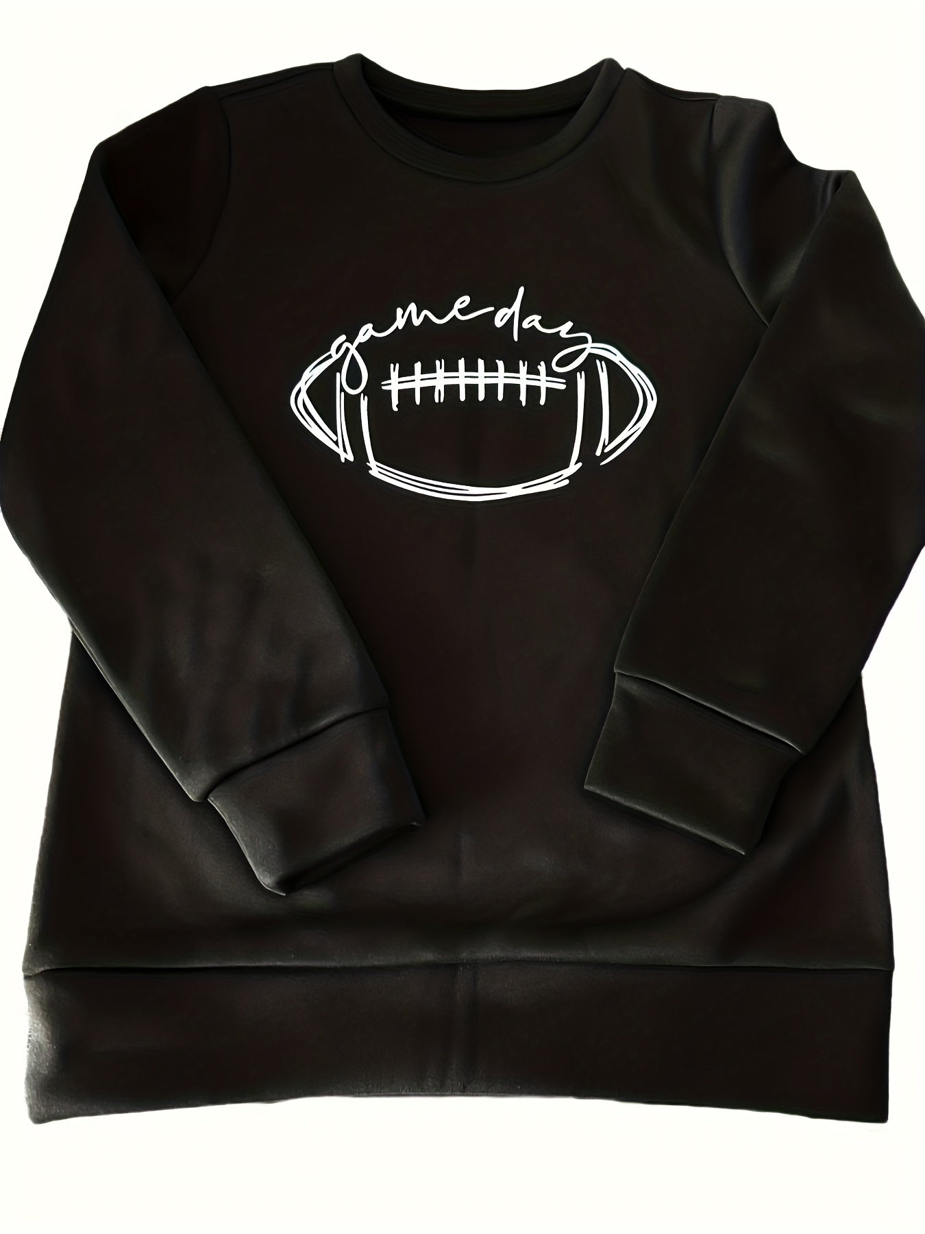 Game Graphic Round Neck Fleece Sweatshirt