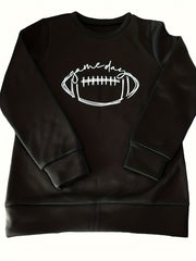 Game Graphic Round Neck Fleece Sweatshirt