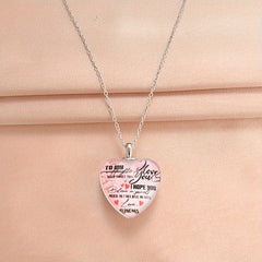 Love Crystal Pendant Necklace for Daughter Anniversary Christmas Gift