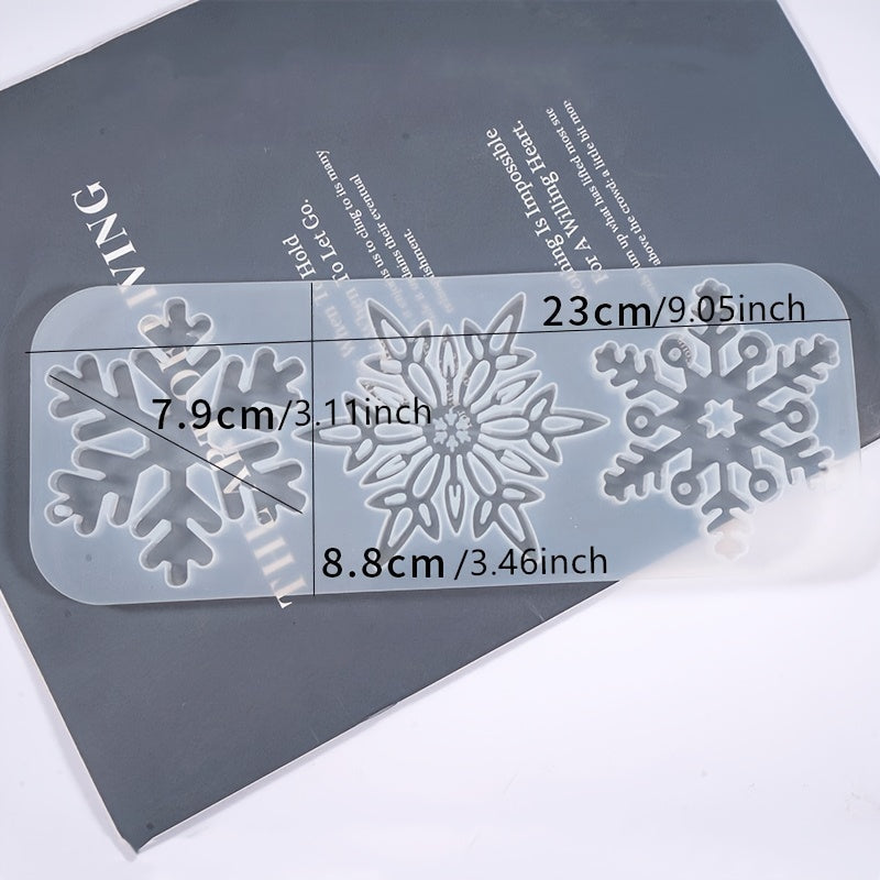 Winter Snowflake Resin Casting Mold Christmas Pendants