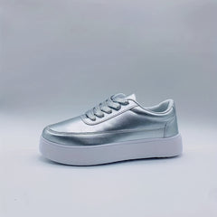 Women's Low Top Platform Sneakers Lace Up Non Slip Shoes