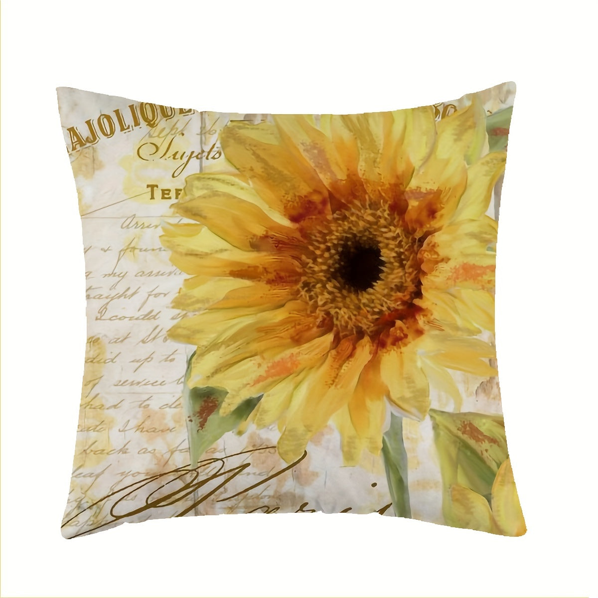 Sunflower Throw Cushion Cover - Home Decor Room Bedroom Living Room