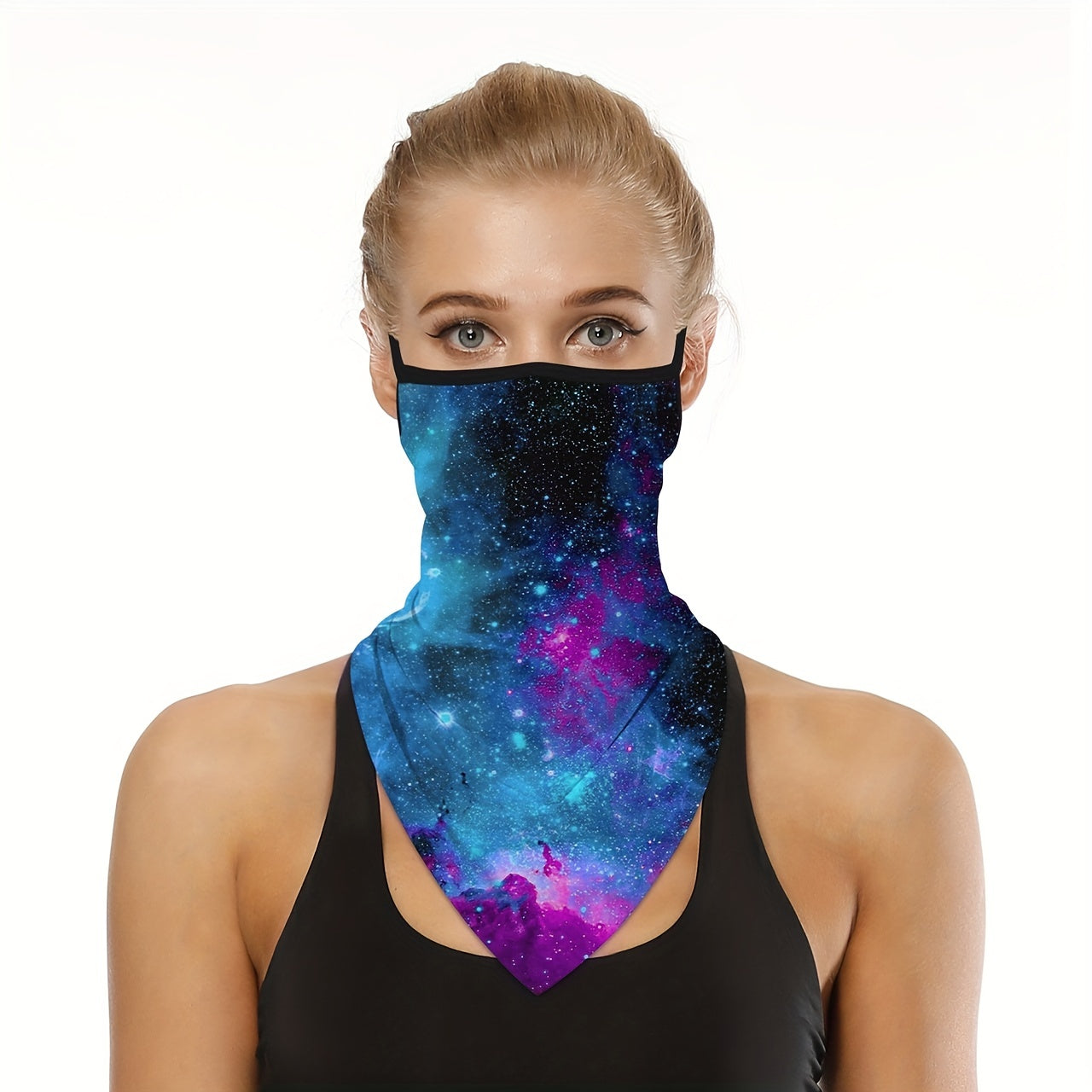 Summer Scarf Mask Bandana Ear Loops Ice Neck Gaiter Balaclava Dust UV