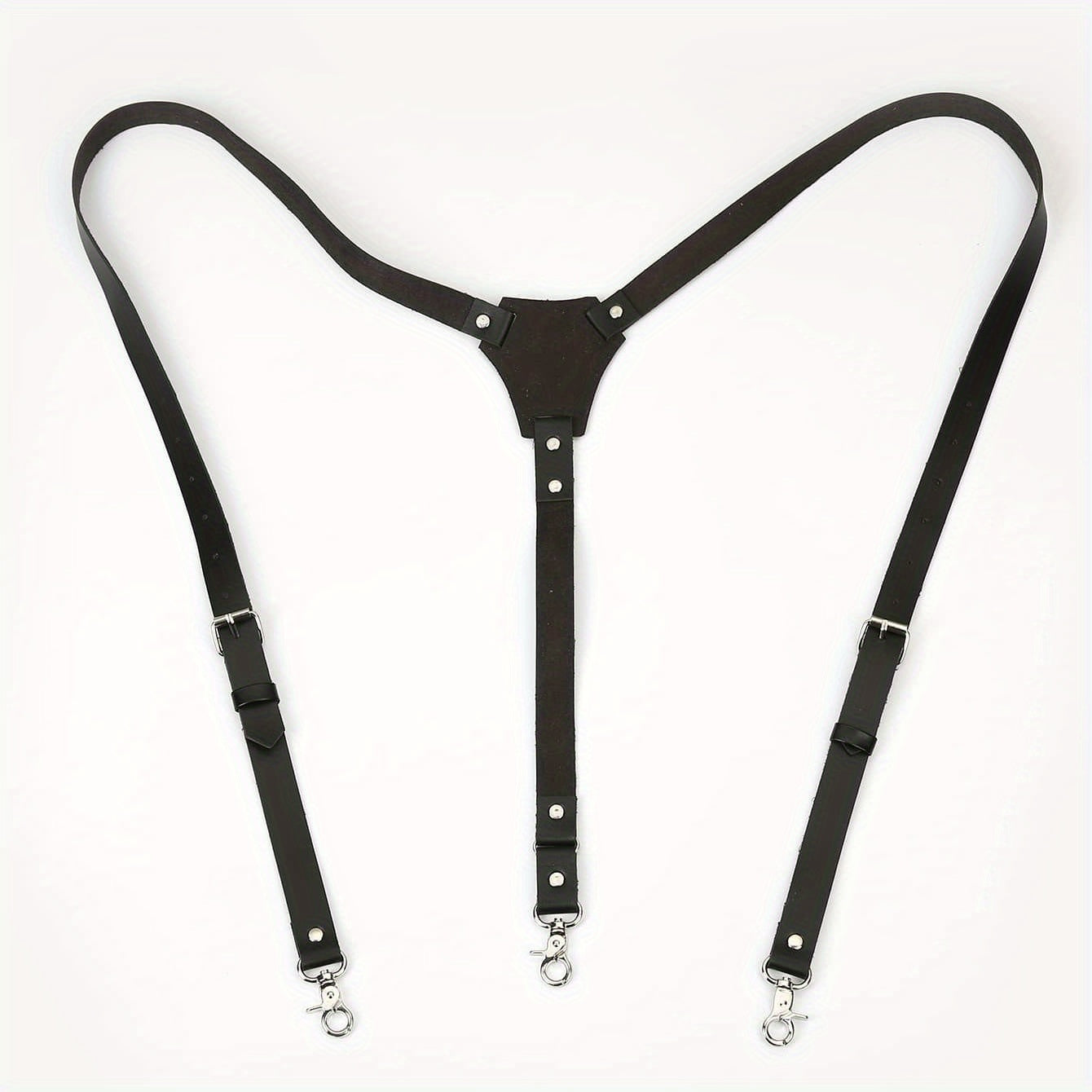Men's PU Pin Buckle Suspenders Party Leather Strap