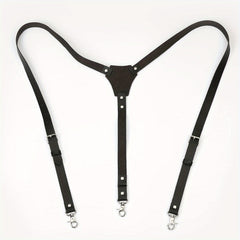 Men's PU Pin Buckle Suspenders Party Leather Strap