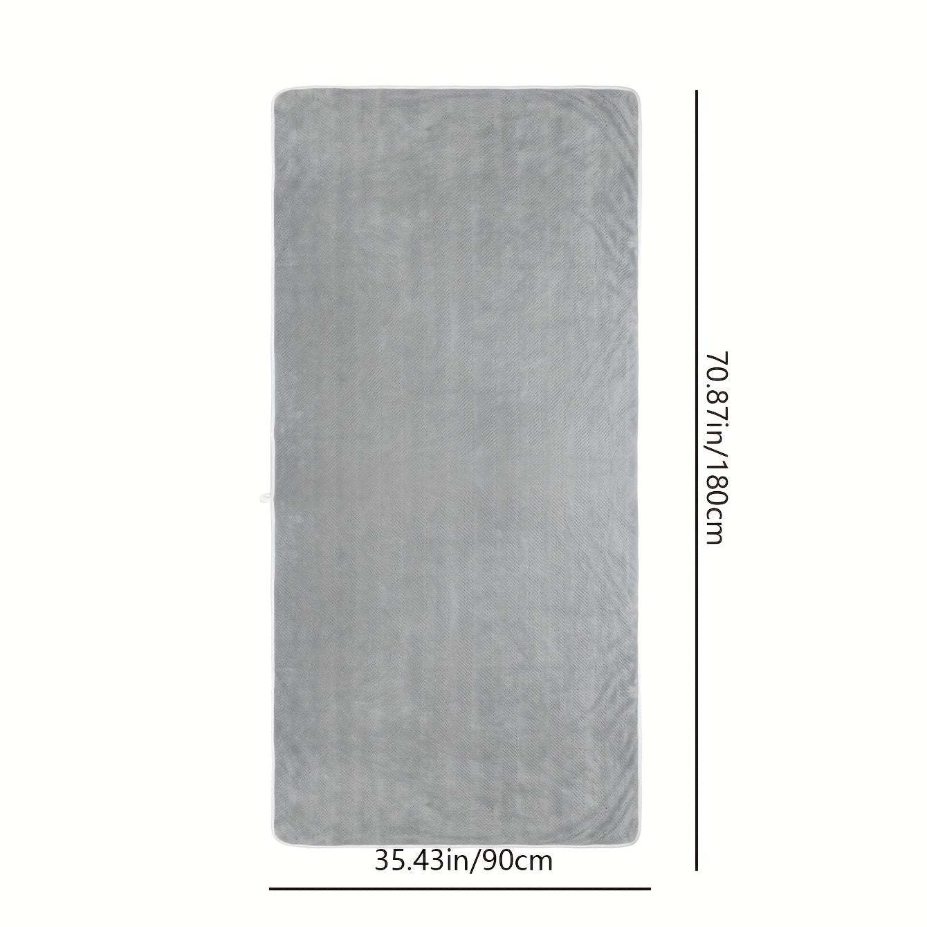 Gray Microfiber Bath Towel 180x89cm