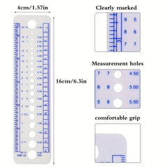 Plastic Knitting Gauge Circle Geometric Ruler Student Sewing Measure Tool