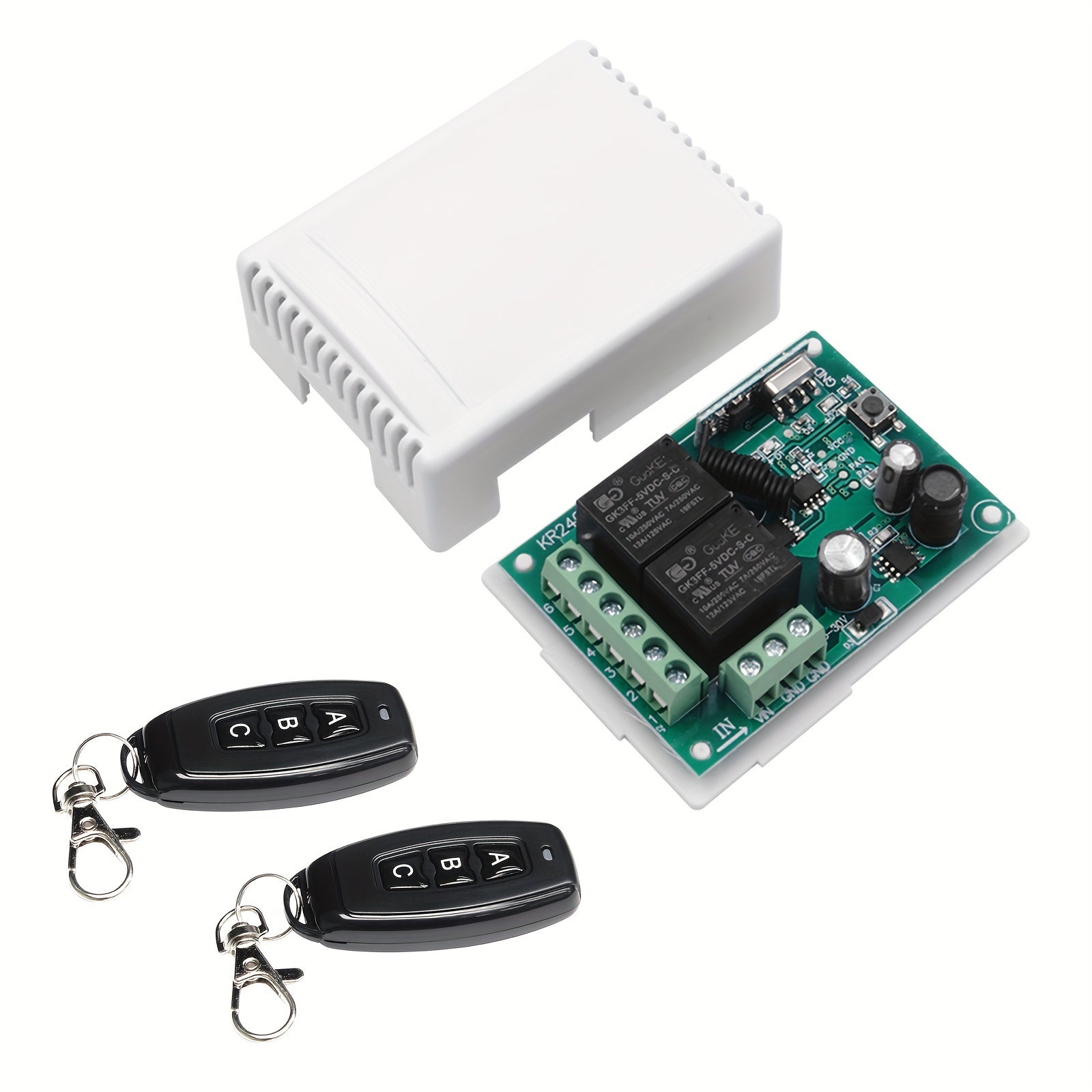 Universal Remote 12-24V 2CH Relay Receiver 433Mhz Control Switch