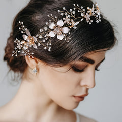 Crystal Flower Hair Accessories For Women
