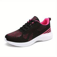 Breathable Lace Up Walking Shoes Flying Woven Outdoor Sports Shoes