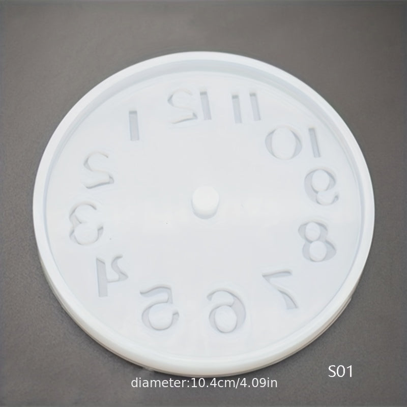 Clock Resin Mold Roman & Arabic Numerals Hanging Silicone Mold for Epoxy DIY