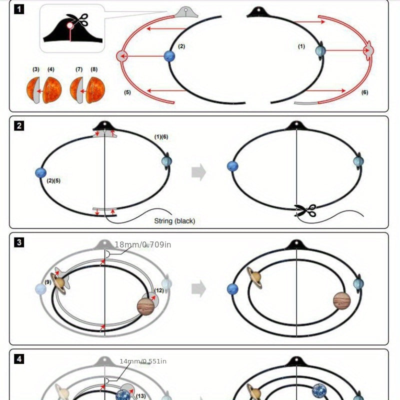 Solar System Spin 3D Paper Models DIY Origami