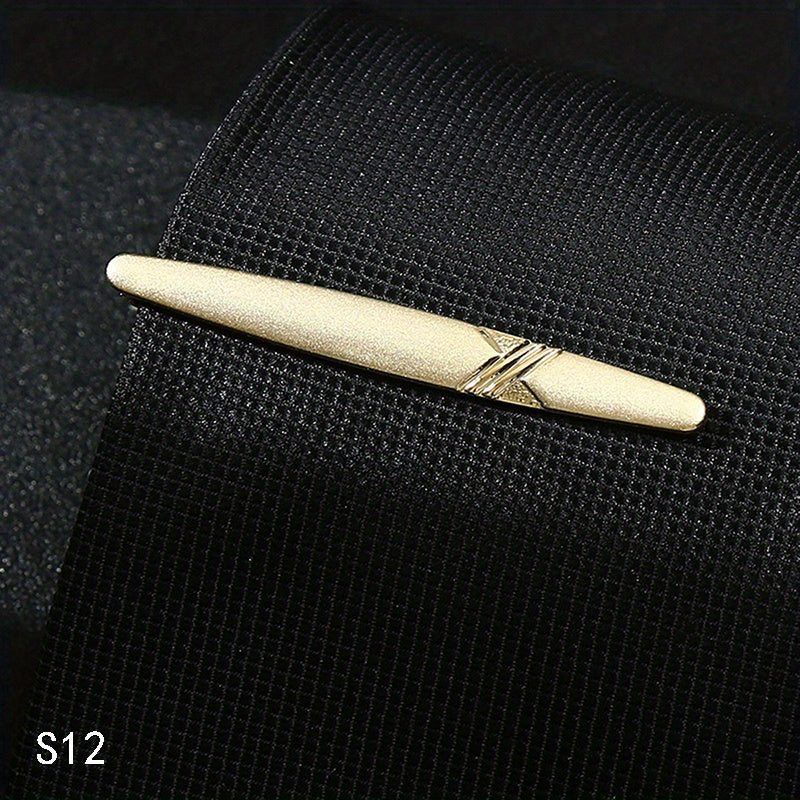 Men's Business Striped Matte Tie Clip High end Tie Clip Weddings Business Partie